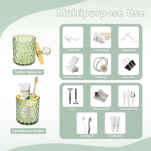 Ensemble d'accessoires de salle de bain vert olive 5 pièces complet - 8