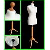 The Shopfitting Shop Size 12 Female Dressmaking Mannequin Tailors Bust Dressmakers Display Dummy on a Stylish Wooden Tripod Base