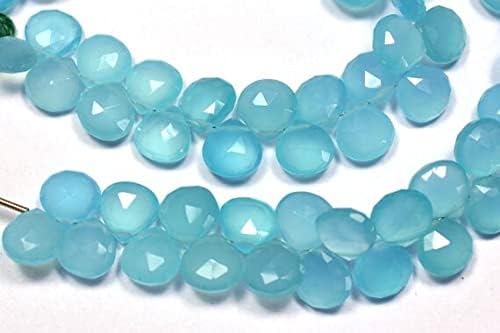 Perles calcédoine aqua naturelle authentiques pour éviter les copies - 3