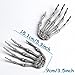 XONOR Halloween Skeleton Hands - Realistic Life Size Severed Plastic Grey Skeleton Hands for Halloween Props Decorations, 1Pair