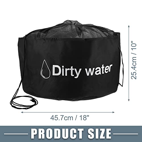 Image of RV Sewer Hose Storage Bag Waterproof RV Hose Storage Bag Organizer RV Accessories Bag Camper for Utility Bag Black