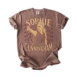 Sophie Cunningham Basketball Graphic T-Shirt, Vintage Women’s Sports Fan Game Day Tee Espresso