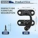 ZIUZI Small Hasp Latches Antique Black Clasp Latch Hook Lock for Jewelry Box Cabinet Toolbox, 2 Pack Right