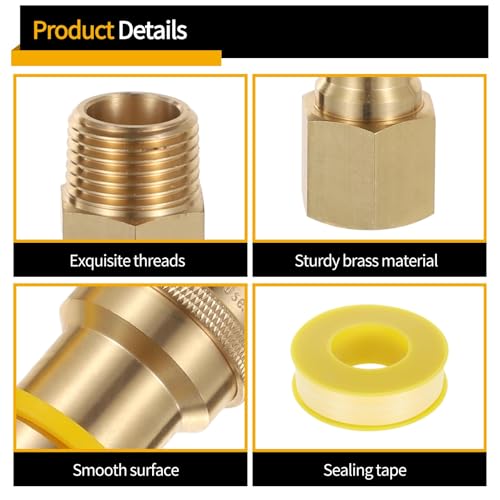 yeesport 1/2 QDD LP Natural Gas Quick Connect Fittings Kit - Image 3