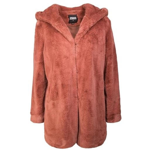 Urban Classics Damer med huva teddy rock, Darkros, XL