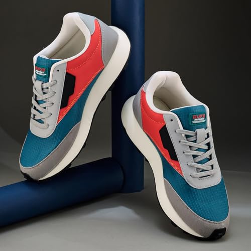 Image of Duke Mens Fwol2127-teal /Red Sneaker