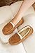 Project Cloud 100% Genuine Leather Slippers for Women - Fur Lined Outdoor Slippers for Women Footwear with Memory Foam - Stylish Womens Moccasin (Cathi, CHSTNUT, 7.5)