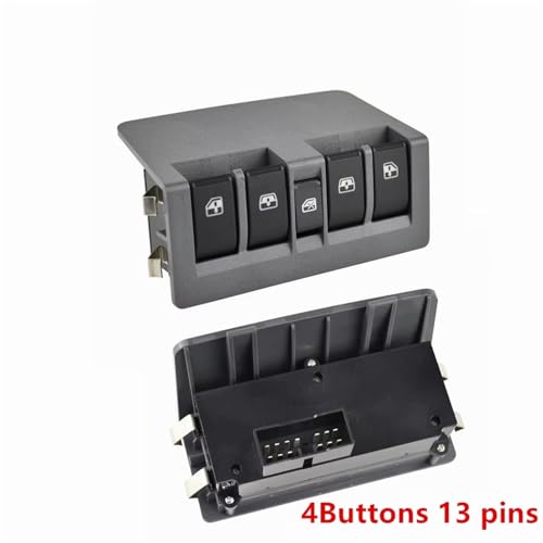 Interrupteur de vitre pour Chevrolet Sail commande de lève-vitre 4 boutons confort de route - 2