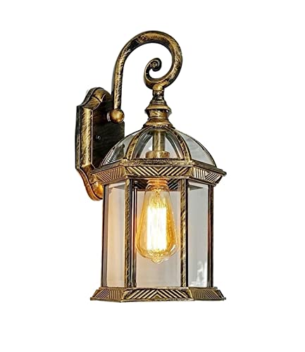 Lumière murale lanterne en verre étanche E27 pour l'éclairage de garage et porche
