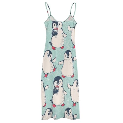Robe Ete sans Manches fluide et confortable Pingouins