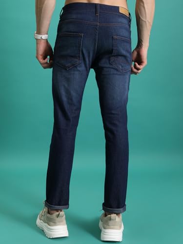 Image of Highlander Men's Straight Fit Jeans | Mid Rise | Stretchable Fabric | Designed for Comfort & Ease of Movement | Jeans for Man