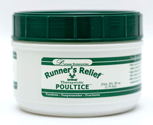 RUNNER'S RELIEF Therapeutic Poultice Tightener | Treatment for Bowed Tendon Injury | Natural Soothing Clay for All Horse | Horse Health All Breeds | use on Tendons, Ankles, Hooves, Ligaments, Muscles