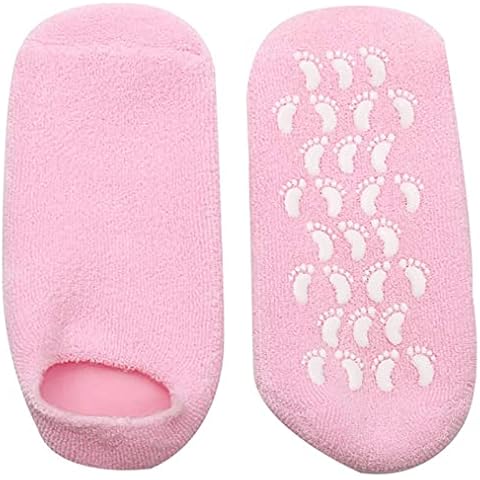 Pinkiou Moisturising Foot Socks Women Silicone Gel Socks for Dry Cracked Foot Skin Soft Moisturizing Spa Silicone Socks(Pink) Cover
