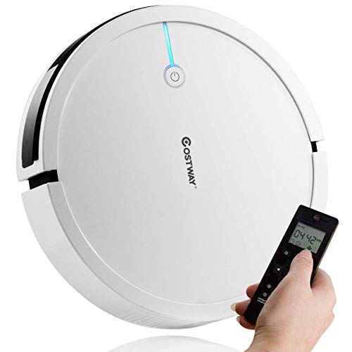 COSTWAY Robot Vacuum Cleaner, 2000Pa Suction Cleaner Smart Schedule Cleaning,