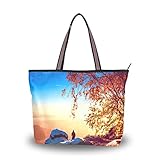 My Daily Femmes Sac à bandoulière Sunny Paysage Valley Coloré Feuilles Sac à main, multicolore (multicolore), Medium