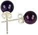 1 paar Amethyst Ohrstecker 925er Silber ca.6mm + Brokatbeutelchen