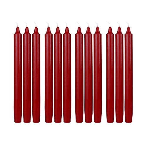 Zest Candle 12-Piece Taper Candles, 10-Inch, Red Straight #TOP1