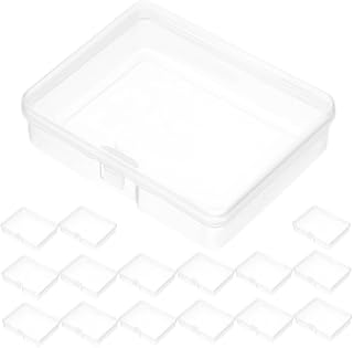 30pcs Plastic Storage Containers Hinged Lid Airtight Containers Lids Bins for Beads Candy Jewelry Small Items