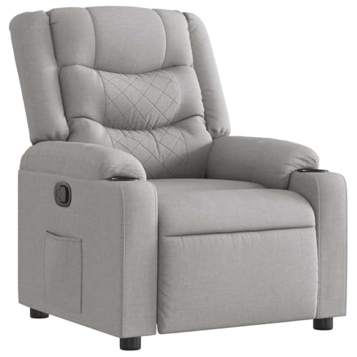 Genérico Wenjingqi Sillón reclinable de Tela Gris Nube, Gris 4019928