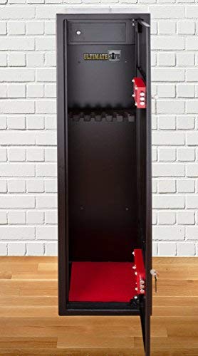 Foto von Ultimative Safe® Waffenschrank für 6 Langwaffen - Waffentresor mit Zylinderschloss - 145 cm (H) x 35 cm (B) x 30 cm (T) - Internes Munitionsfach - 48 kg - Schwarz