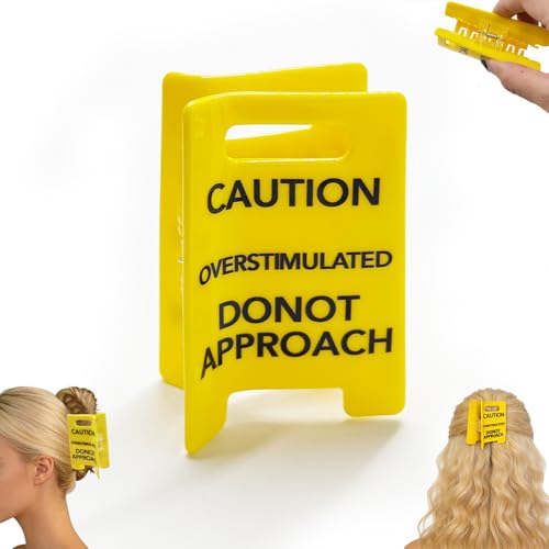Caution Overstimulated Hair Clip