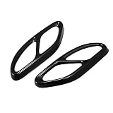X AUTOHAUX Pair Exhaust Tail Pipe Mufflers Cover Rear Bumper Cylinder Exhaust Pipe Cover for Mercedes-Benz a B C E CLA GLC GLE GLS Class W205 W213 X253