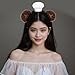 DLOULP Soft Plush Chefs Hat Bear Ears Headbands Fashion Hair Decoration Hairpiece for Role Play Costume Parties Accessory Hair Accessory