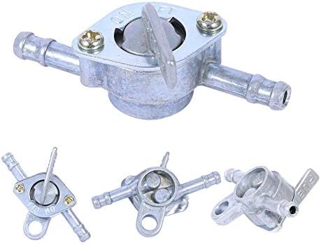 Fuel Tank Valve, 6MM Aluminium Inline Fuel Tap Valve Petcock On-Off Switch Fuel Tank Valve Replacement for 90cc 110cc 120cc 125cc 140cc Pit Dirt Quad Motorcycle