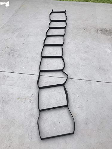 Kids Rope Ladder - 2m (6 ft) Multi-Use Climbing Ladder with Spring Hooks & Storage Bag, Black, 2 m - Image 3