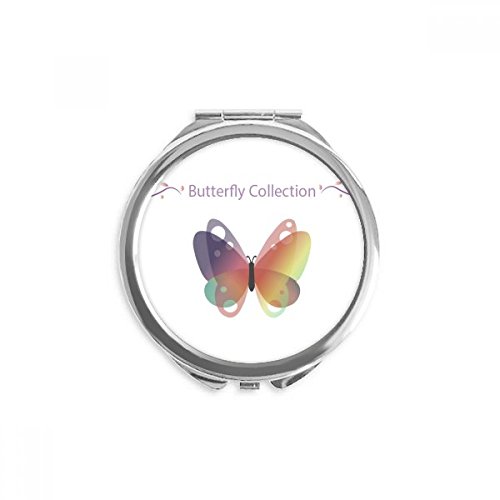 Miroir rond papillon pourpre de poche, une idée cadeau maquillage élégante