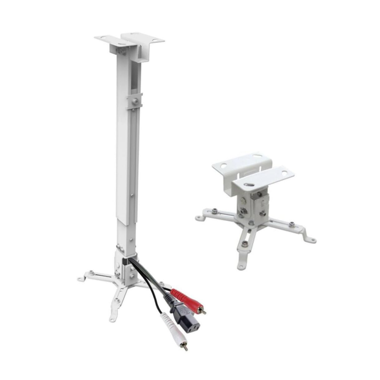 CALLARON Supporto LED per in a Bianco Ferro da Proiettore Soffitto Braccio Regolabile Supporti Articolati per Fino 15kg per Installazioni