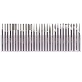 Wolfride 30Pcs Diamond Burr Set Diamond Drill Bit for Gemstone, Sea Shell, Glass, Ceramic, Metal