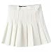 Mixmax Women High Waist Pleated Mini Tennis Skirt (Medium, White)