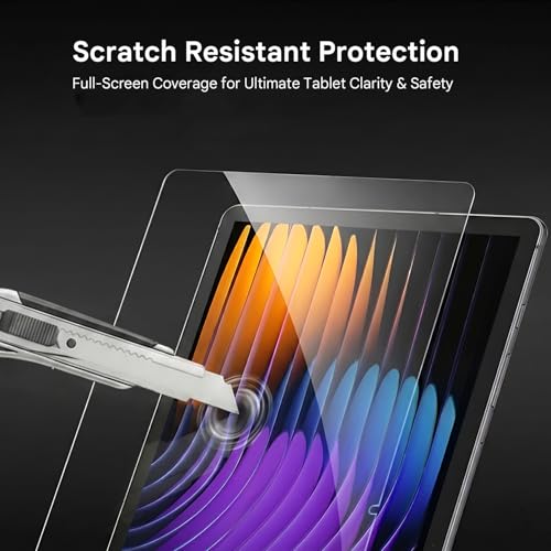Image of HUMBLE Premium Tempered Glass for Mi Pad 8 / Pad 8 Pro / 7 / Pad 7 Pro 11.2 Inch 2024 | Clear HD Finish | 9H Durable Protection | Precision Edge Fit | Smudge Resistant | Scratch Defense | Quick Bubble Free Setup