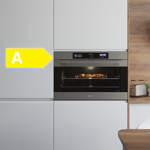 Cecotec Einbaubackofen Multifunktion Bolero Hexa AF319000 Inox A 3800W, 133L Kapazität, 11 Funktionen mit Airfryer Master, Pizza Master, Steam Asisst, Steam EasyClean, 3D Cooking, Defrost