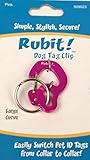 Rubit The Easy Dog Tag Curve Shape Switch Clip, Large, 1.3-Inch Diameter, Pink