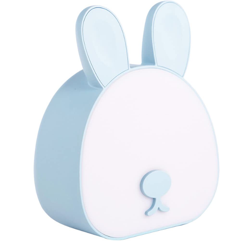 Aolyty Cute Night Light for Kids, USB Rechargeable Kids Night Lamp Stepless Dimming Nursery Rabbit Night Lights with 3 Color Temperature Birthday Gifts for Baby,Girls,Boys,Toddler (Blue)