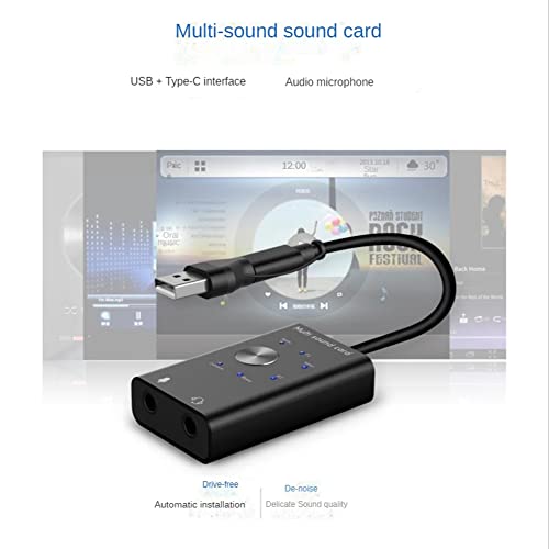 Carte son externe USB 2.0 Type C pour ordinateur et casque - 4