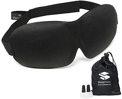 Sleep Mask Eye Cover - Adjustable Black Eye Mask Sleeping Shades