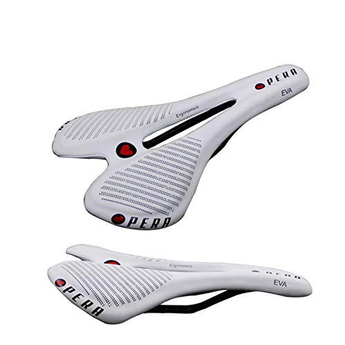 Opera Bike Saddle- Full Carbon Fiber Bike White Seat MTB Saddle Road Bicycle
