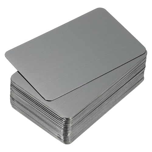 Cartes de visite en acier inoxydable pour graver vos logos sur métal noir PATIKIL 0.3mm