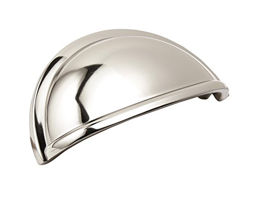 Amerock | Cabinet Cup Pull | Polished Nickel | 3 Inch (76 Mm) Center To Center | Cup Pulls | 1 Pack | Drawer Pull | Drawer Handle | Cabinet Hardware #TOP9