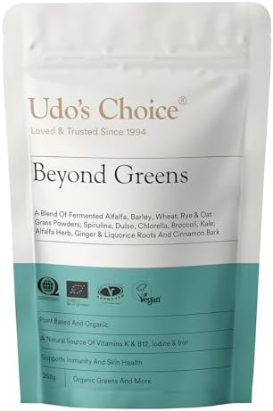 Udo's Choice Beyond Greens Powder with Barley, Kale, Chlorella & ...