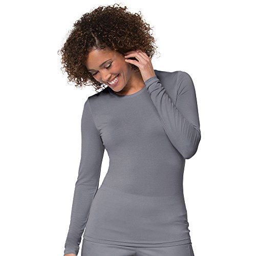 Maevn Women's Coolmax Long Sleeve Under Scrub Tee(Pewter, X-Small)