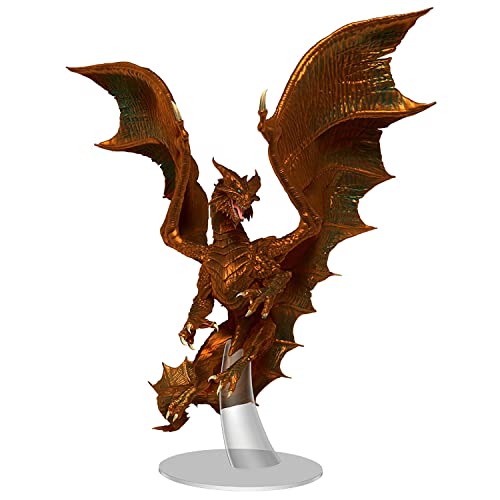 Image of Dungeons & Dragons D&D Icons of The Realms: Adult Copper Dragon - Pre-Painted RPG Figure, Highly Detailed Miniature