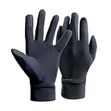 XIAOHUANGHUA Sport HandschuheTouchscreen-Handschuhe, Fleece-Gefüttert, Leicht und Hautfreundlich, Schwarz, Geeignet für Laufen, Radfahren und Wandern.(Black, L)