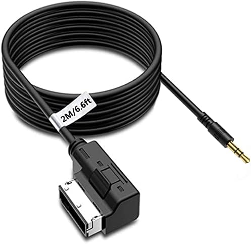6.6ft Car Kit MI Media Interface 3.5mm Aux Adapter, Audio Music Cable for Mercedes Benz 2009 to 2013 AMG Models, B, C, CL, CLS, E, S SL SLK SLS, ML, GL GLK, R, W Class etc.