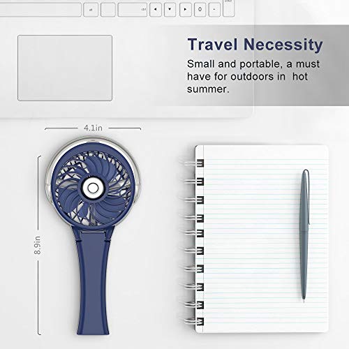 Handfan Portable Handheld Misting Fan, Rechargeable Personal Mister Fan, Battery Operated Spray Water Mist Fan, Foldable Mini Cooling Fans For Makeup Travel, Beach, Outdoors(Royal Blue) #TOP5