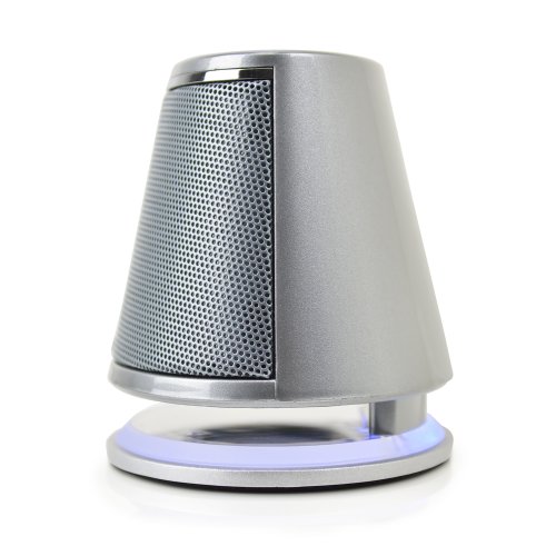 Image of Satechi Dual Sonic Speaker 2.0 Channel Computer Speakers (Silver) for Apple MacBook Pro Air /Asus /Acer /Samsung /Dell /Toshiba /HP /Sony Vaio and More