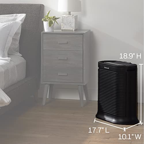 Honeywell Hpa200 Hepa Air Purifier For Large Rooms - Microscopic Airborne Allergen+ Reducer, Cleans Up To 1500 Sq Ft In 1 Hour - Wildfire/Smoke, Pollen, Pet Dander, And Dust Air Purifier – Black #TOP3